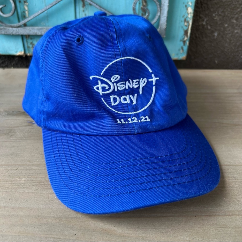 Disney Park Plus Day PROMO Exclusive 11-12-21 Blue ADULT Base Ball Cap Hat